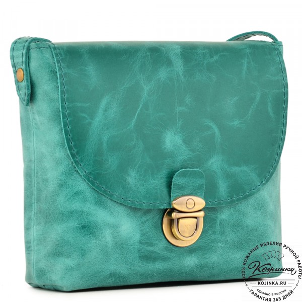  Кожаная сумка "Калифорния Нью" (изумруд). фото 1