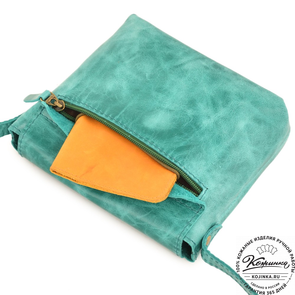  Кожаная сумка "Калифорния Нью" (изумруд)