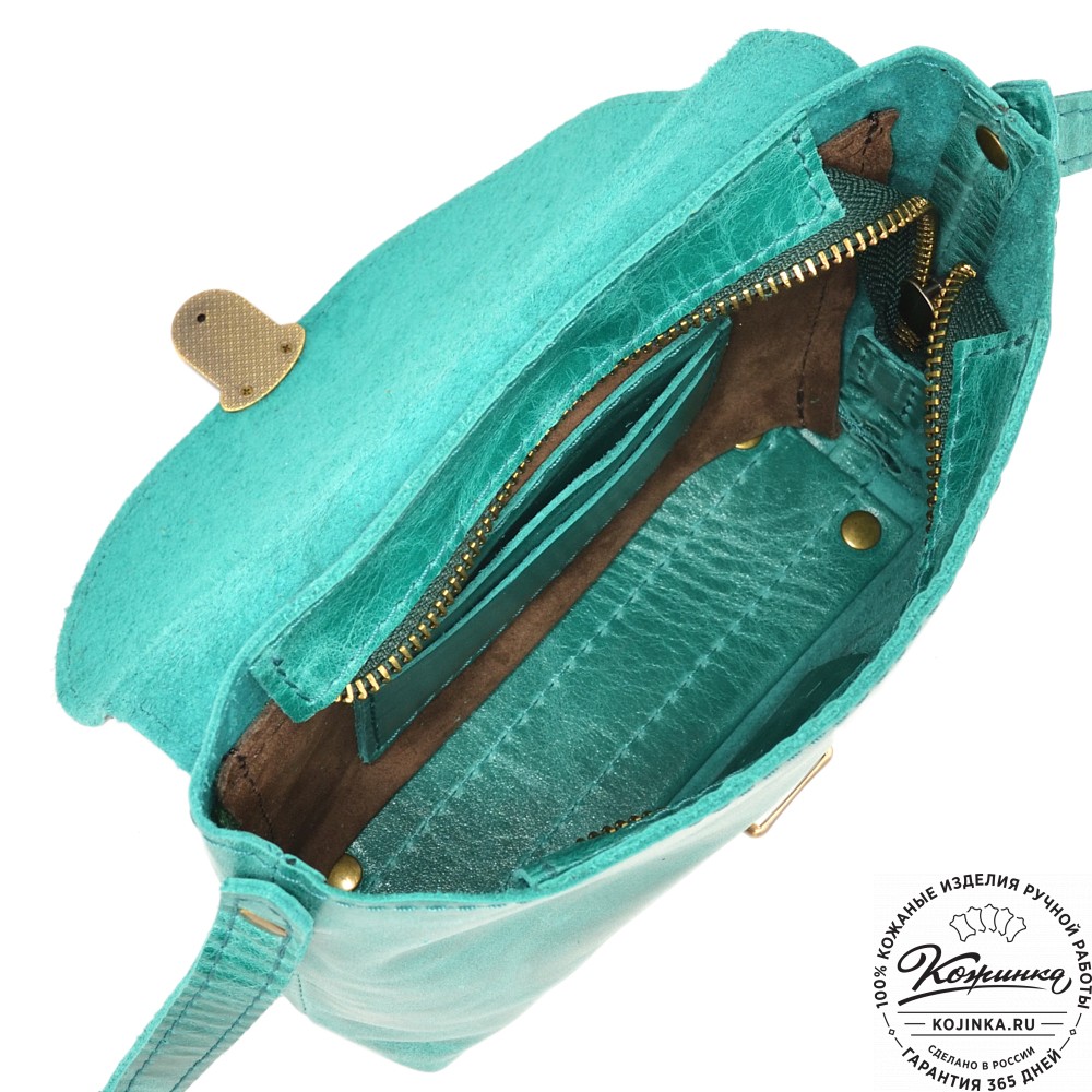  Кожаная сумка "Калифорния Нью" (изумруд)