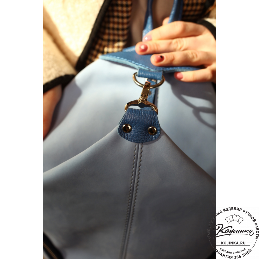 Женский кожаный рюкзак "Афродита" (серый нубук)