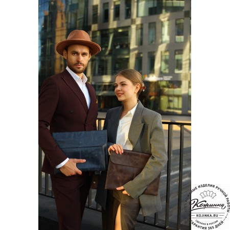 Папка для документов "Линда" (тёмно-коричневый антик)