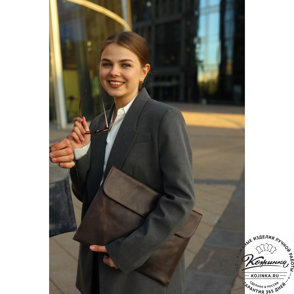 Папка для документов "Линда" (тёмно-коричневый антик)