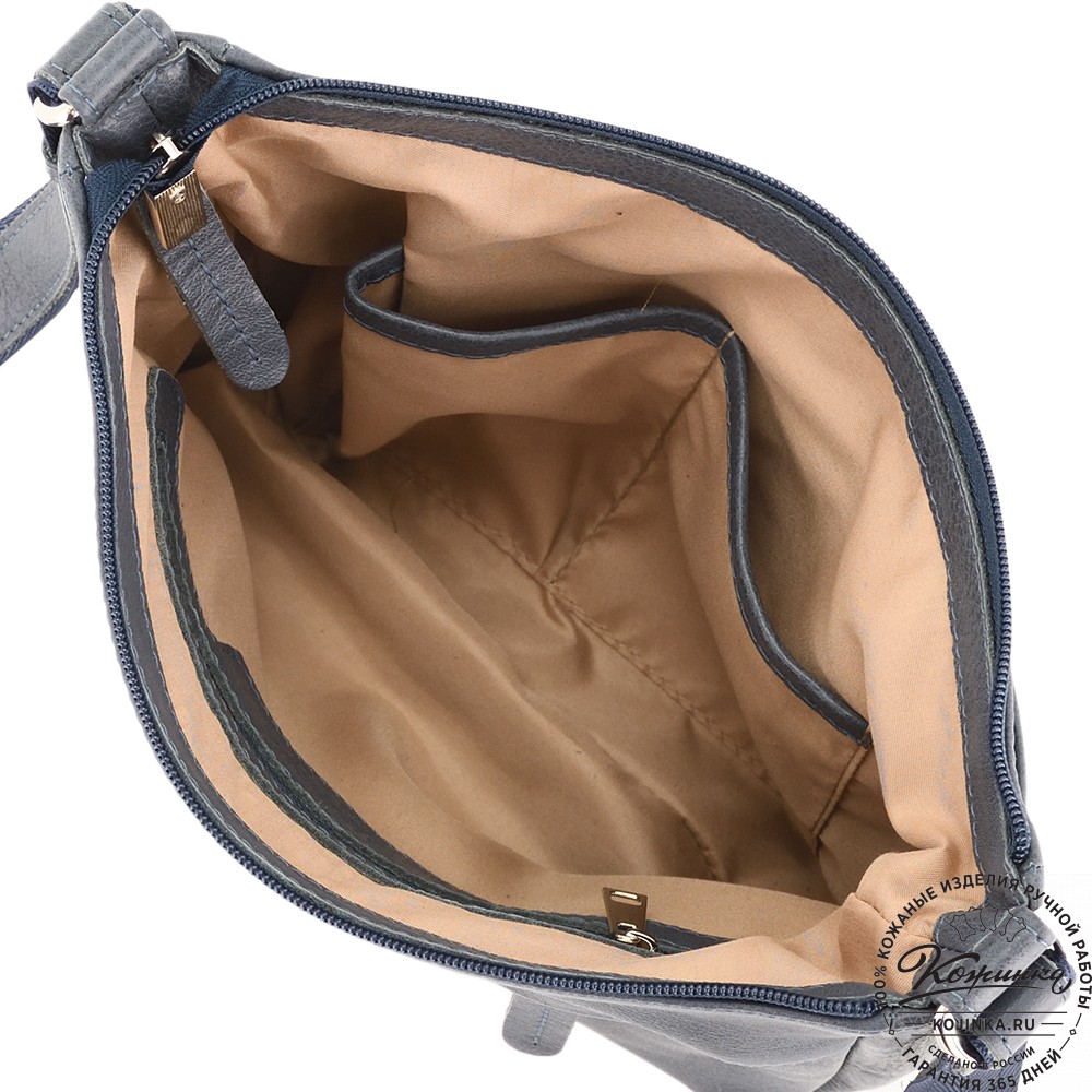 Женская кожаная сумка "Нева" (джинс)