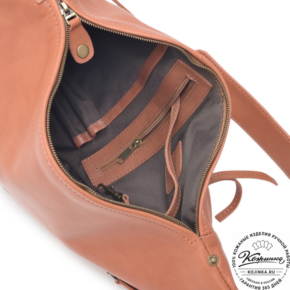Кожаный рюкзак "Африка" (рыжая гладкая кожа) 