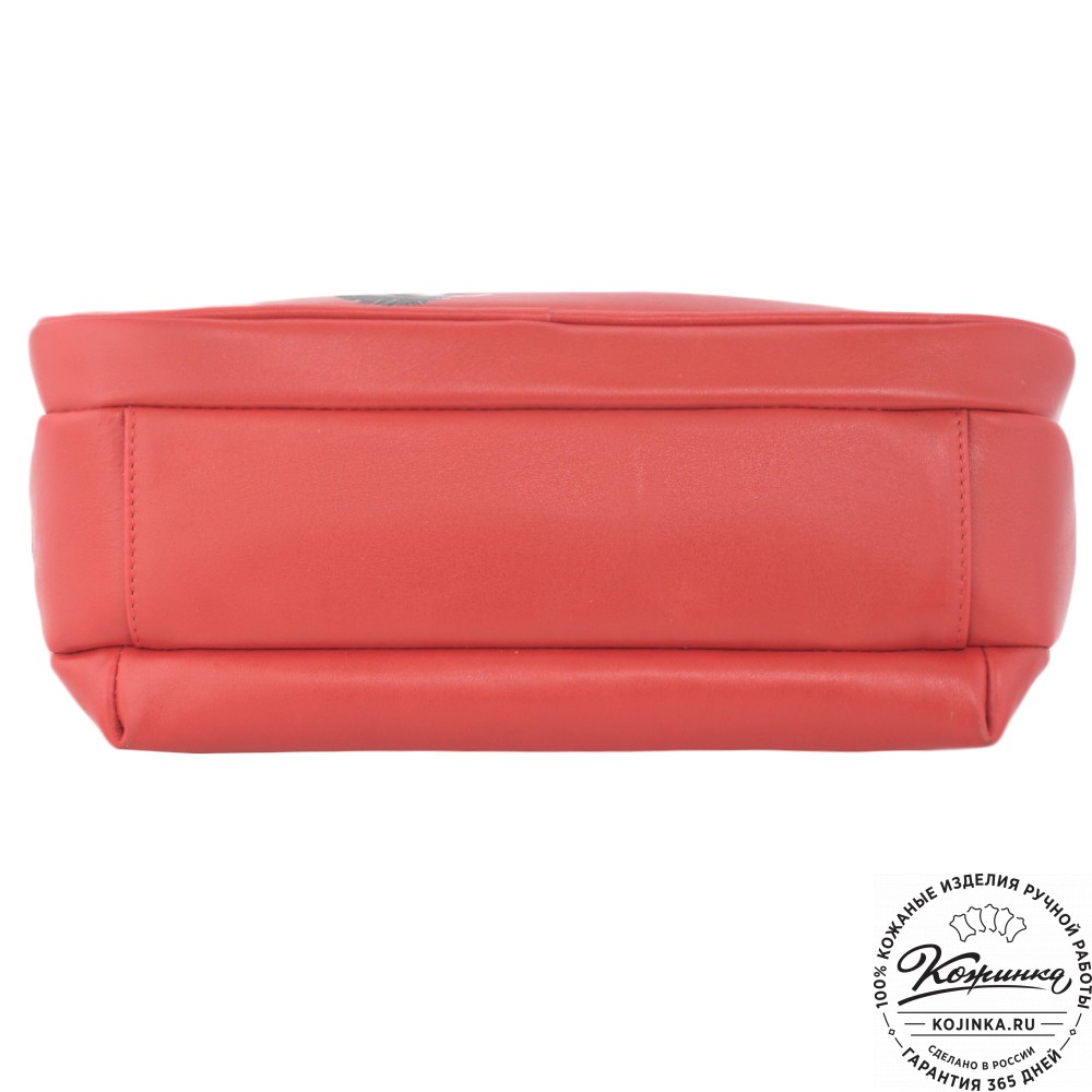 Женская кожаная сумка "Эмма" "Пантера" (красный)