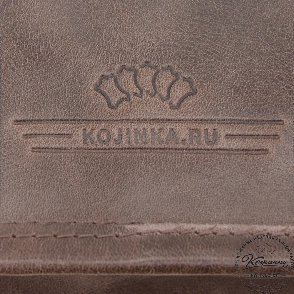 Кожаная сумка через плечо "Митчел мини" (темно-коричневая антик)