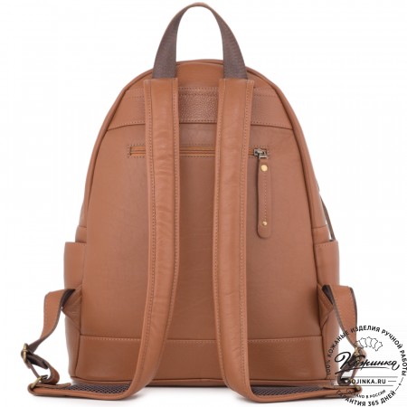 Кожаный рюкзак "Старк" (рыжий) 