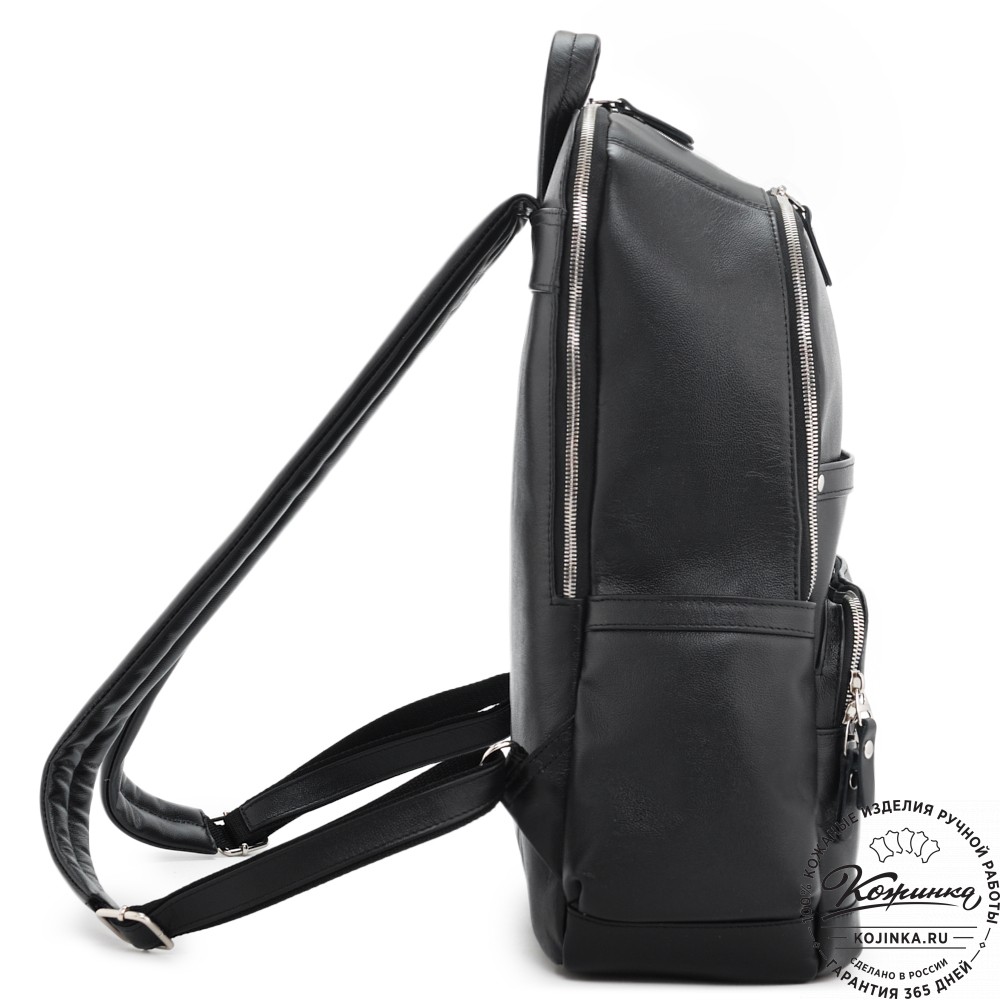 Кожаный рюкзак "Гудвин" (чёрный)