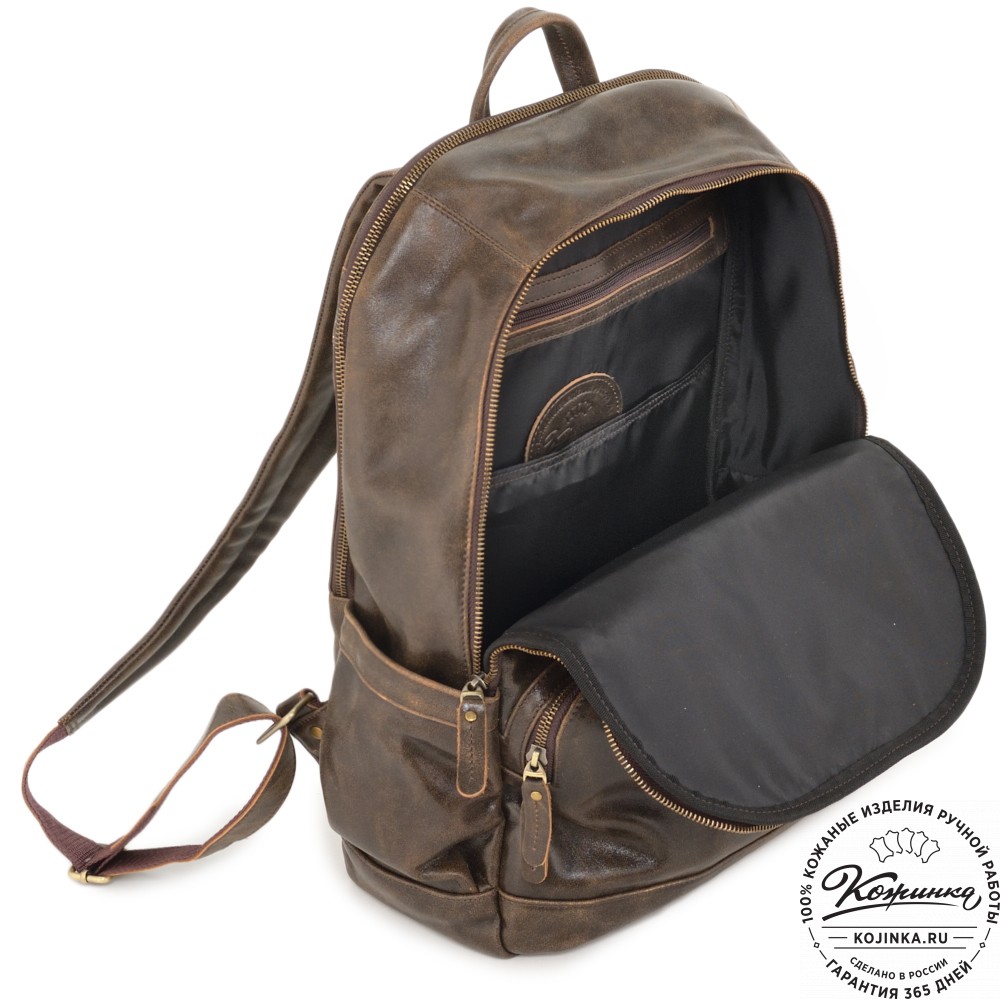 Мужской кожаный рюкзак "Гудвин" (коричневая наппа)