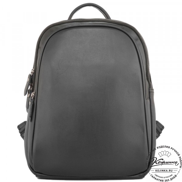 Кожаный рюкзак "Рамона" (чёрный). фото 1