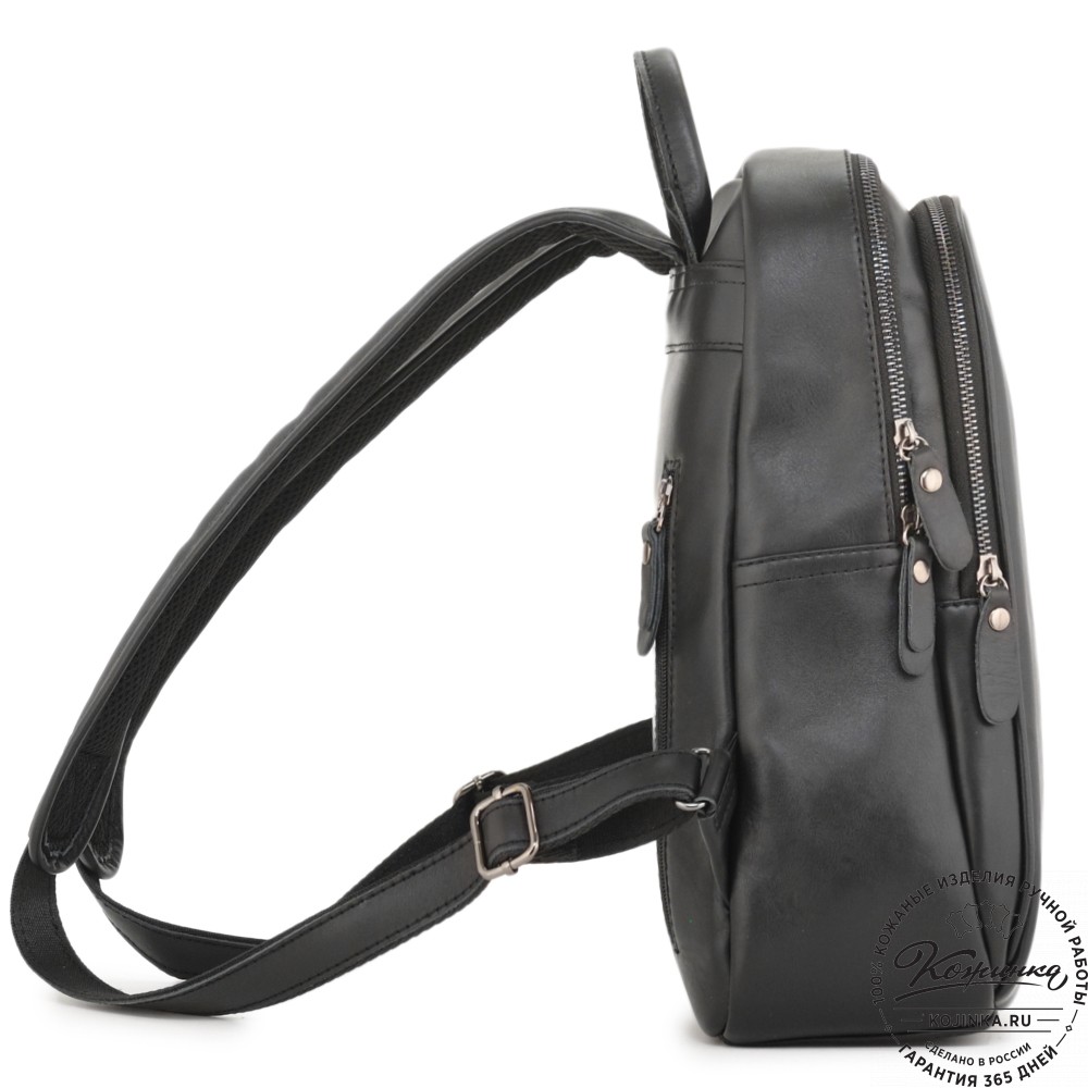 Кожаный рюкзак "Рамона" (чёрный)