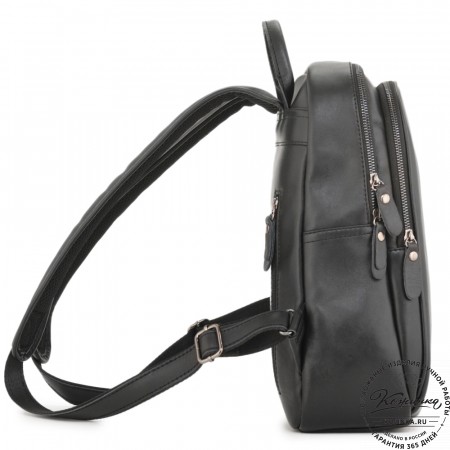 Кожаный рюкзак "Рамона" (чёрный)