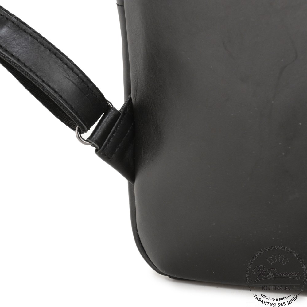 Кожаный рюкзак "Рамона" (чёрный)