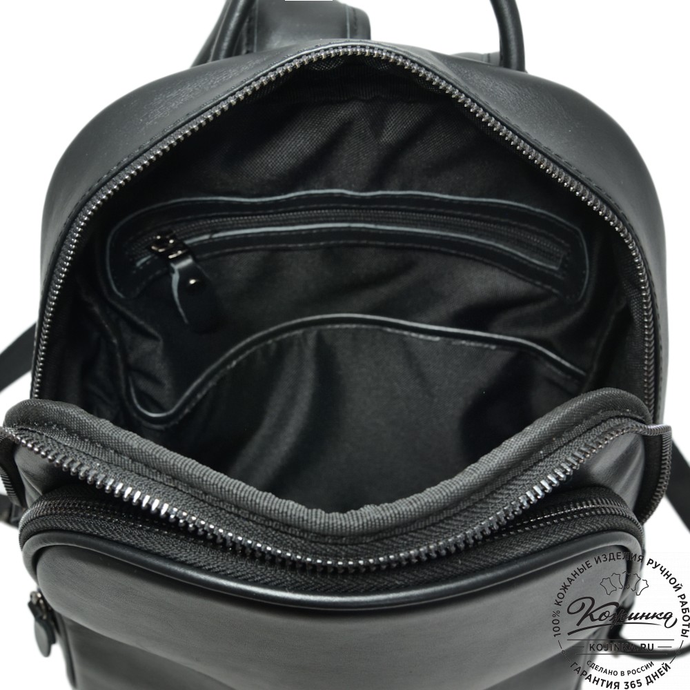 Кожаный рюкзак "Рамона" (чёрный)