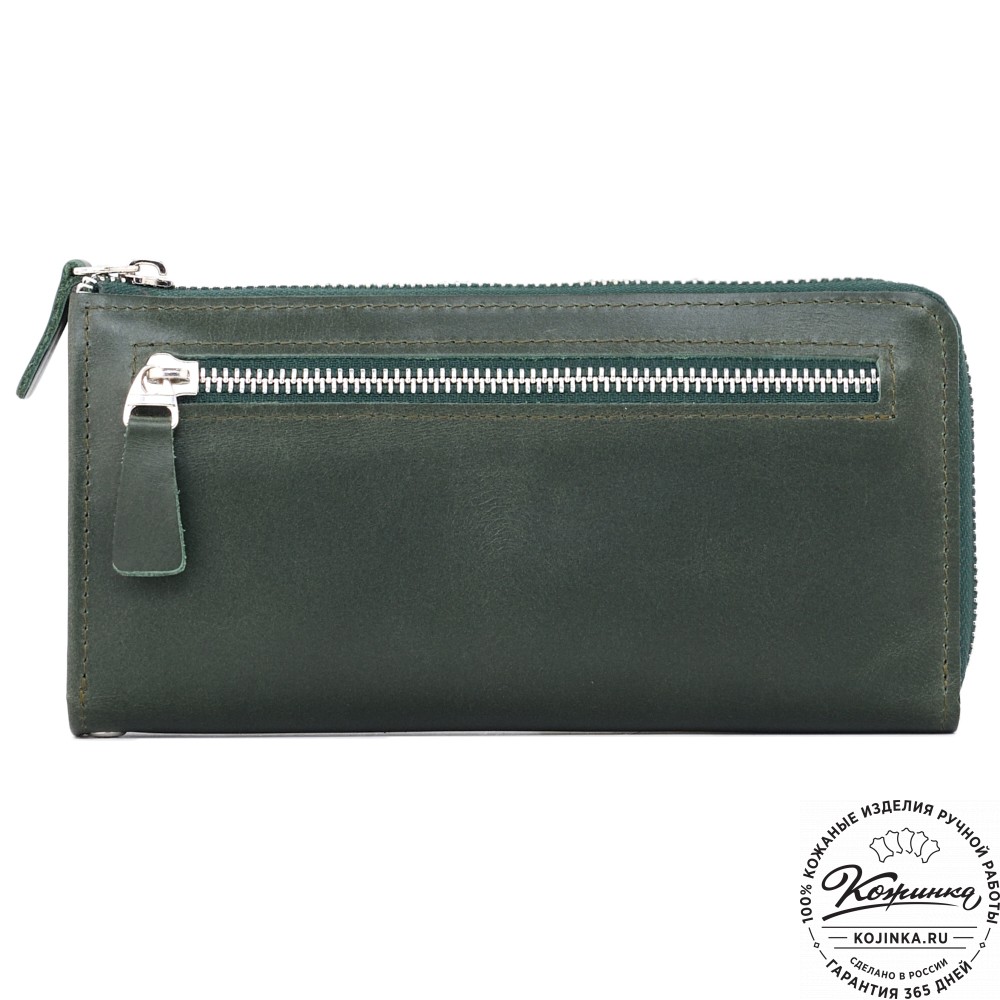 Кожаное портмоне Дублин (зеленый)