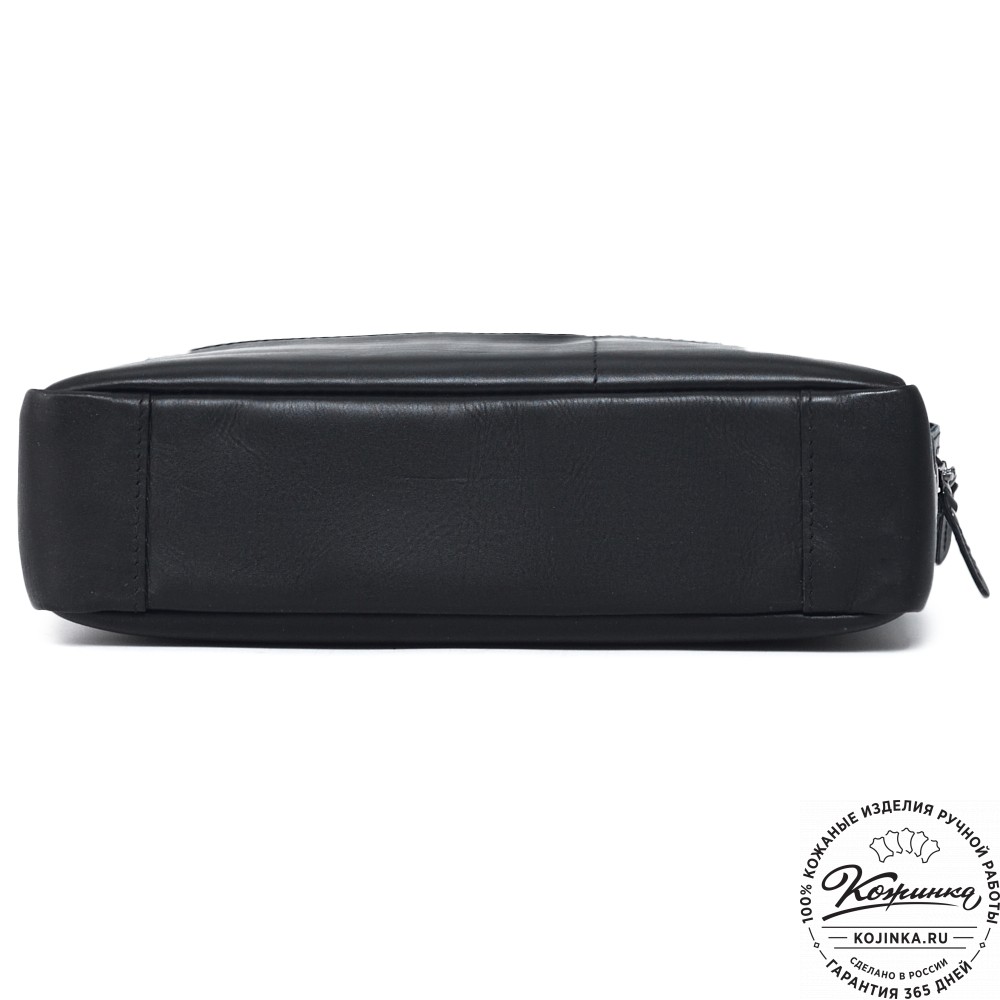 Кожаная деловая сумка "Гранд" (чёрная)