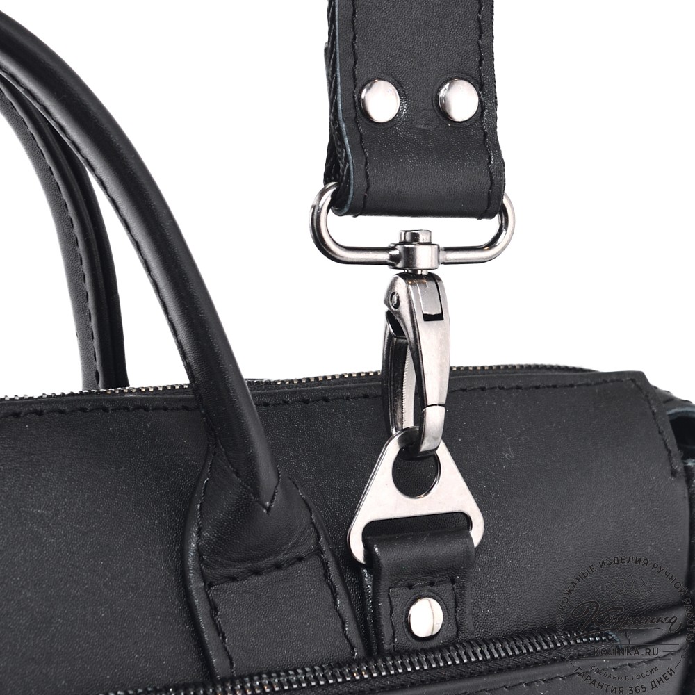 Кожаная деловая сумка "Гранд" (чёрная)
