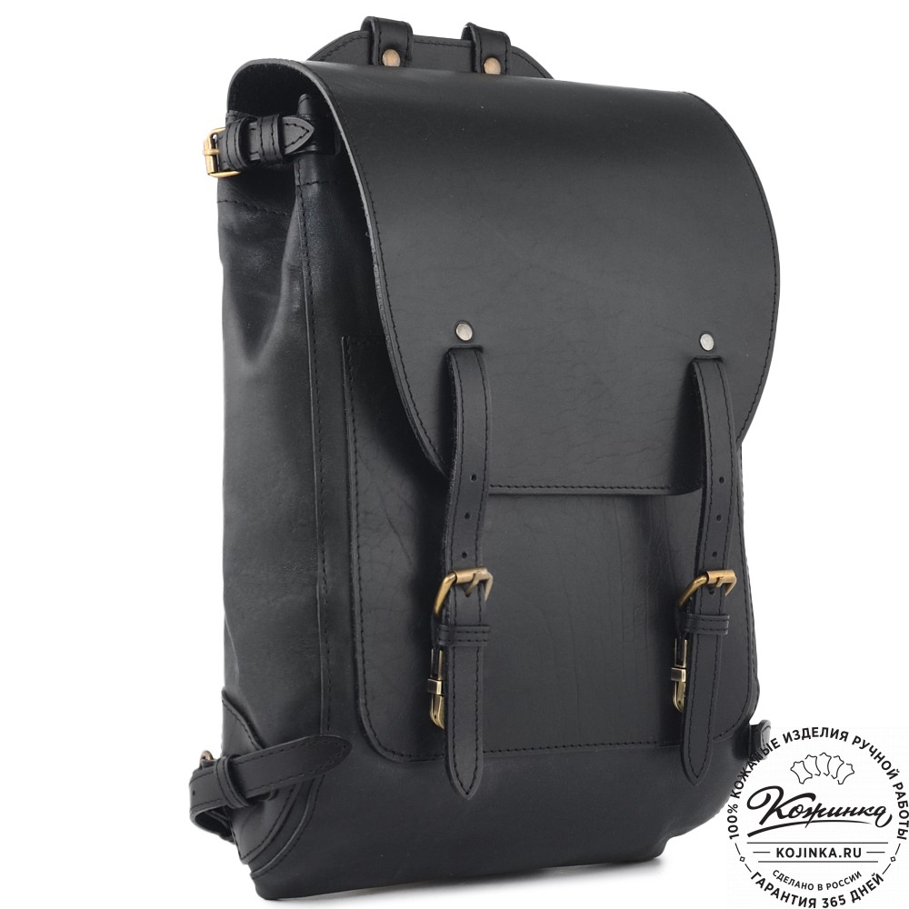 Кожаный рюкзак "Рафаэль" (чёрный)