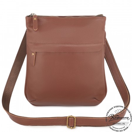 Мужская кожаная сумка "Говард" (коньяк)