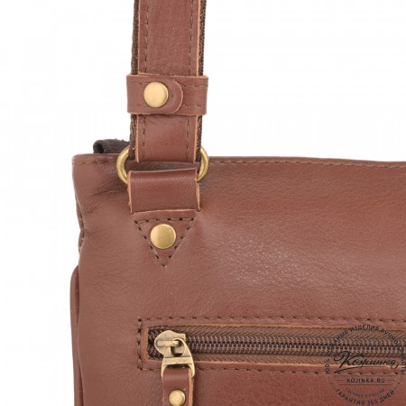 Мужская кожаная сумка "Говард" (коньяк)