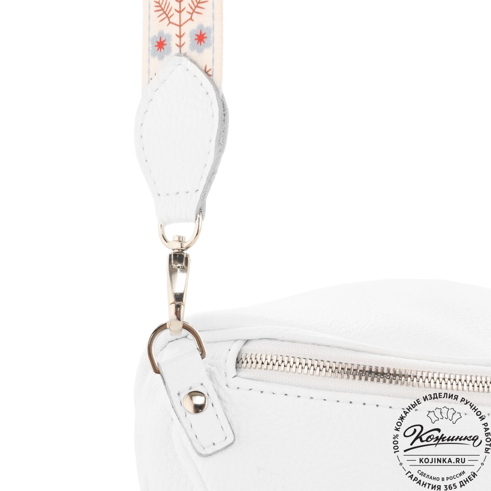 Женская кожаная сумка "Либерти" (белая)