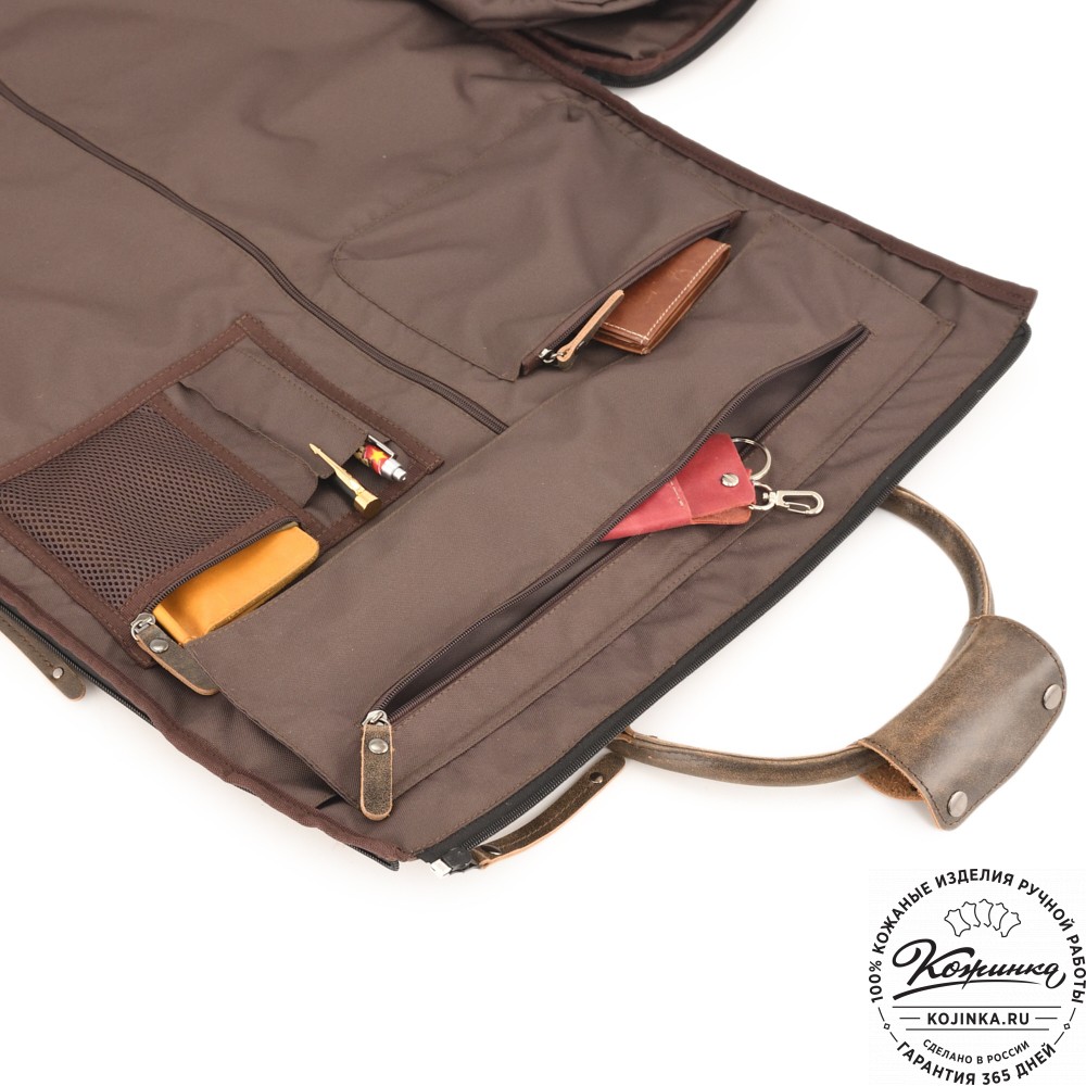 Кожаная сумка-портплед "Титан" (коричневая наппа)
