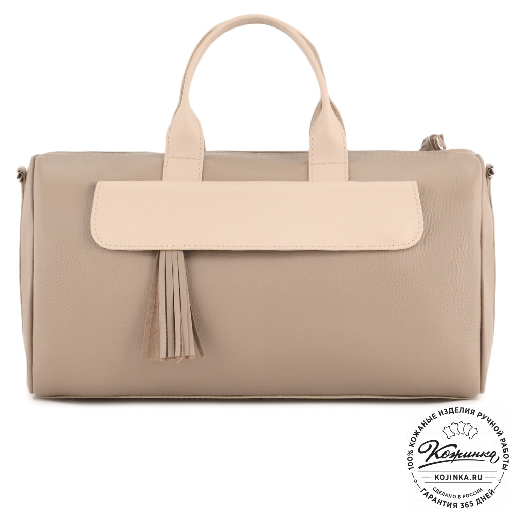  Женская кожаная сумка "Византия" (бежевый)