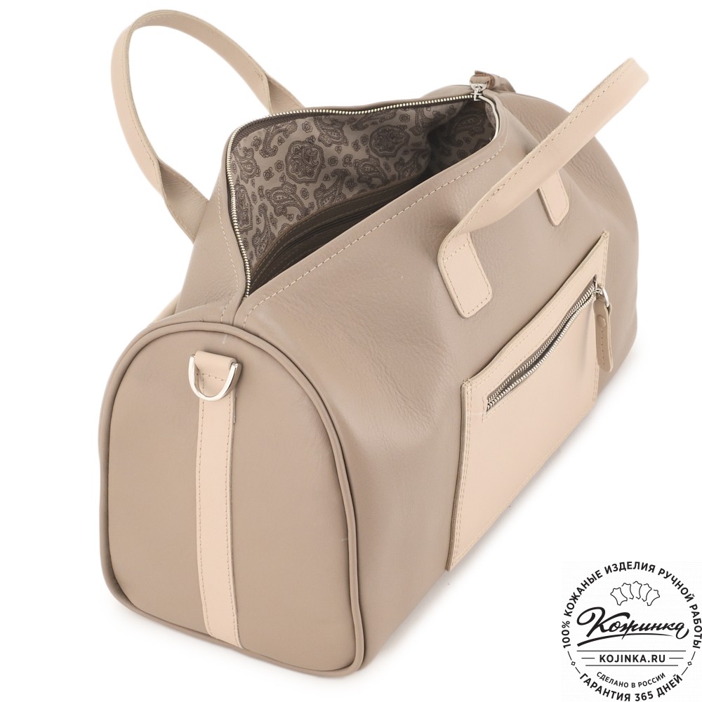  Женская кожаная сумка "Византия" (бежевый)