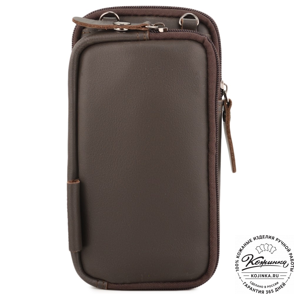 Кожаный клатч "Денвер" (темно-коричневый)