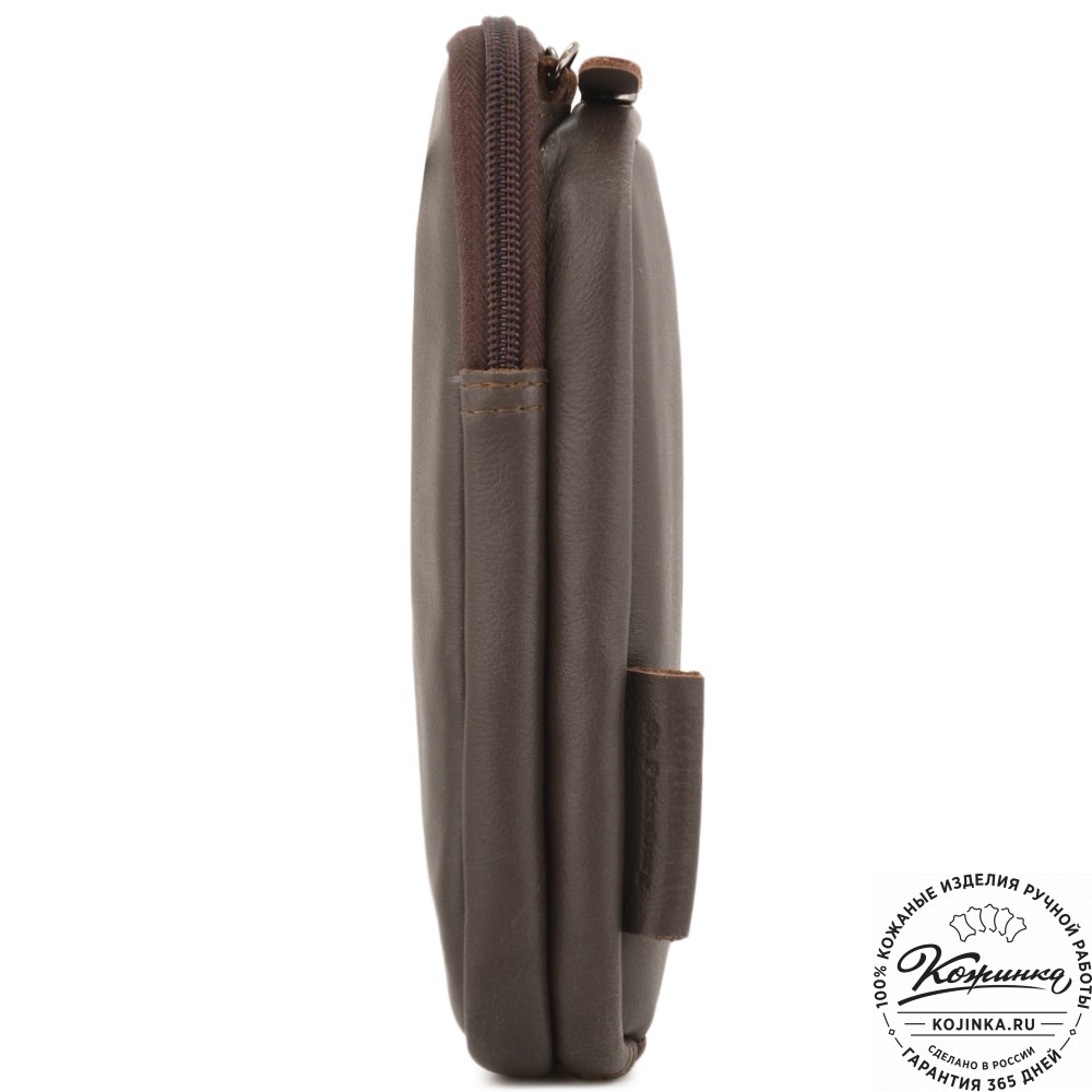 Кожаный клатч "Денвер" (темно-коричневый)