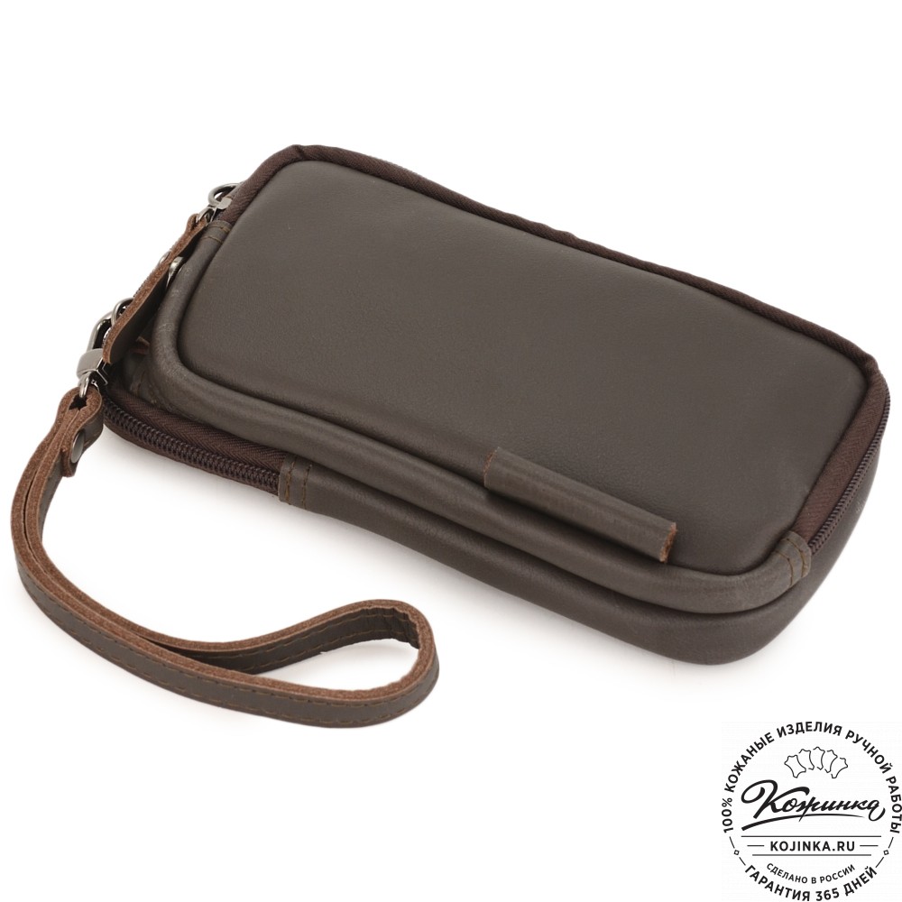 Кожаный клатч "Денвер" (темно-коричневый)