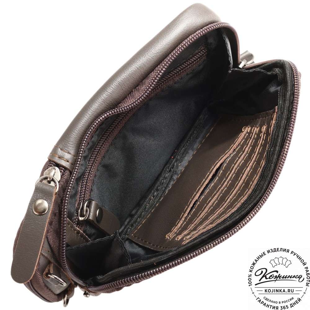 Кожаный клатч "Денвер" (темно-коричневый)