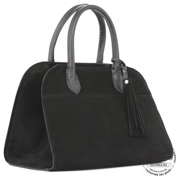 Женская кожаная сумка "Вирджиния" (черная). фото 1