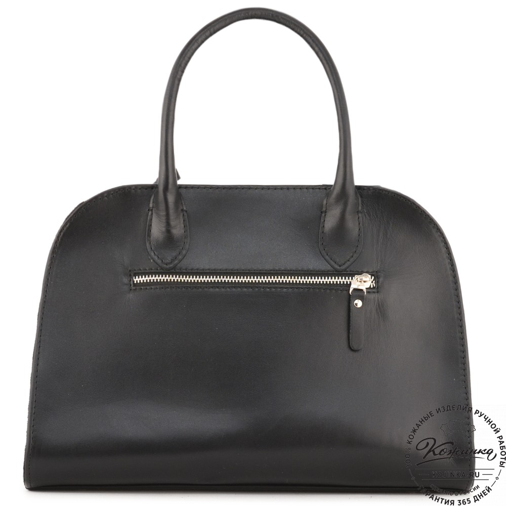 Женская кожаная сумка "Вирджиния" (черная)