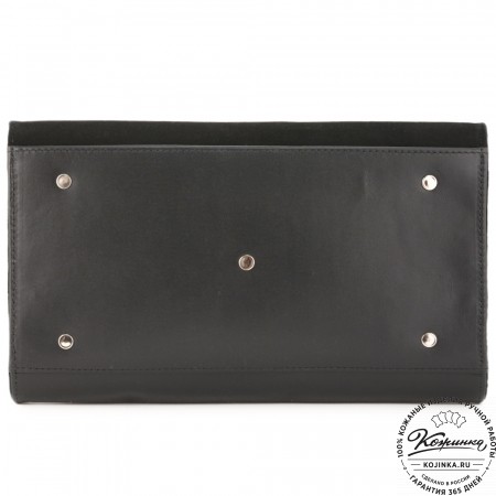 Женская кожаная сумка "Вирджиния" (черная)