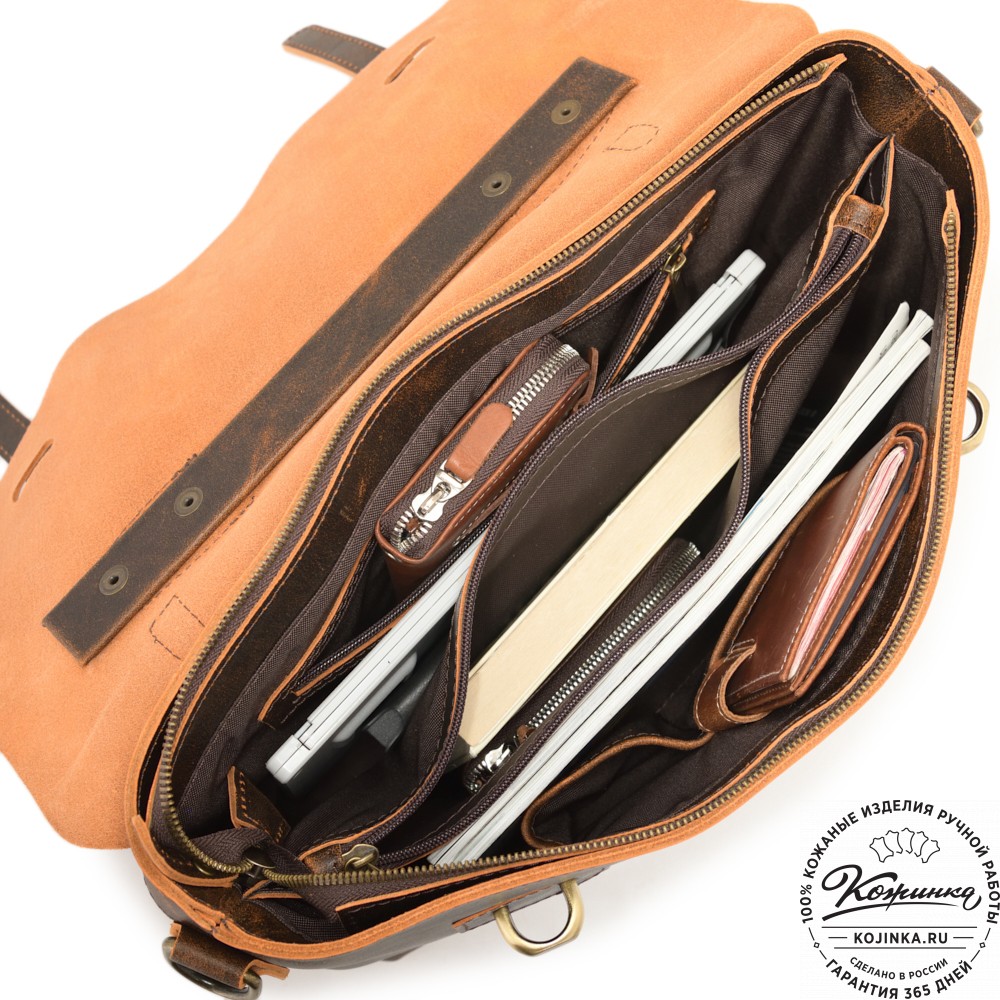 Кожаный портфель "Англетер" (коричневый эксклюзив)