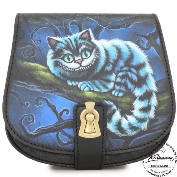 Кожаная сумка ручной работы "Джульетта-нью" "Чешир на ветке". фото 1