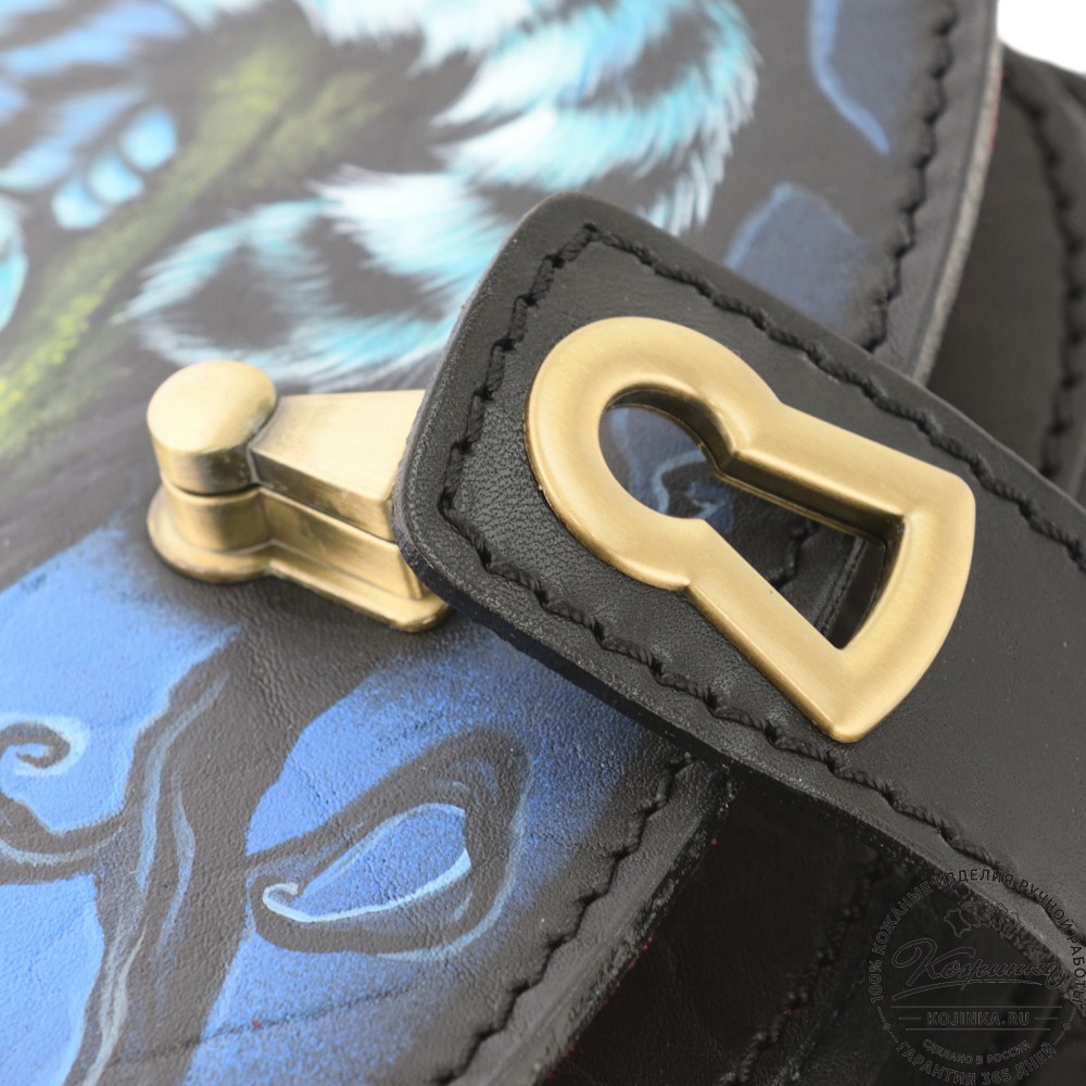 Кожаная сумка ручной работы "Джульетта-нью" "Чешир на ветке"