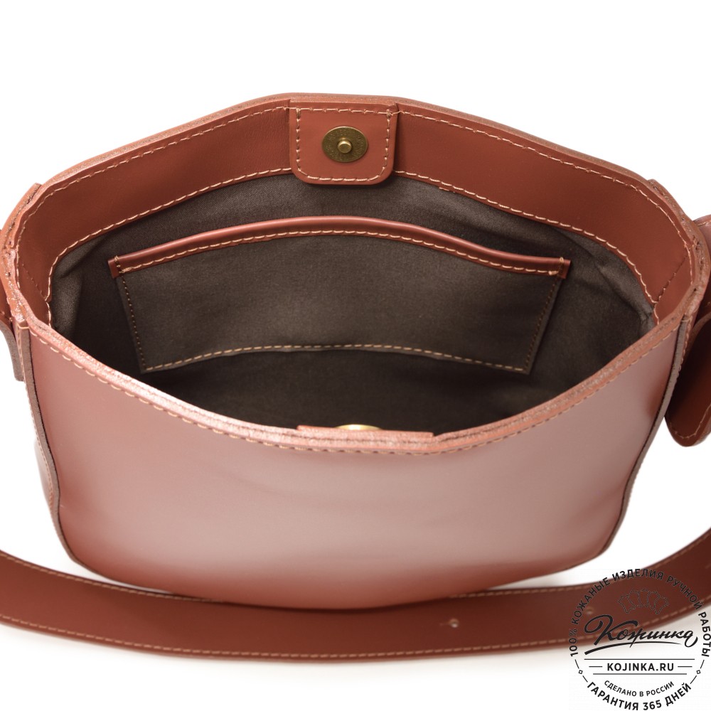 Женская кожаная сумка "Кантри" (коньяк)