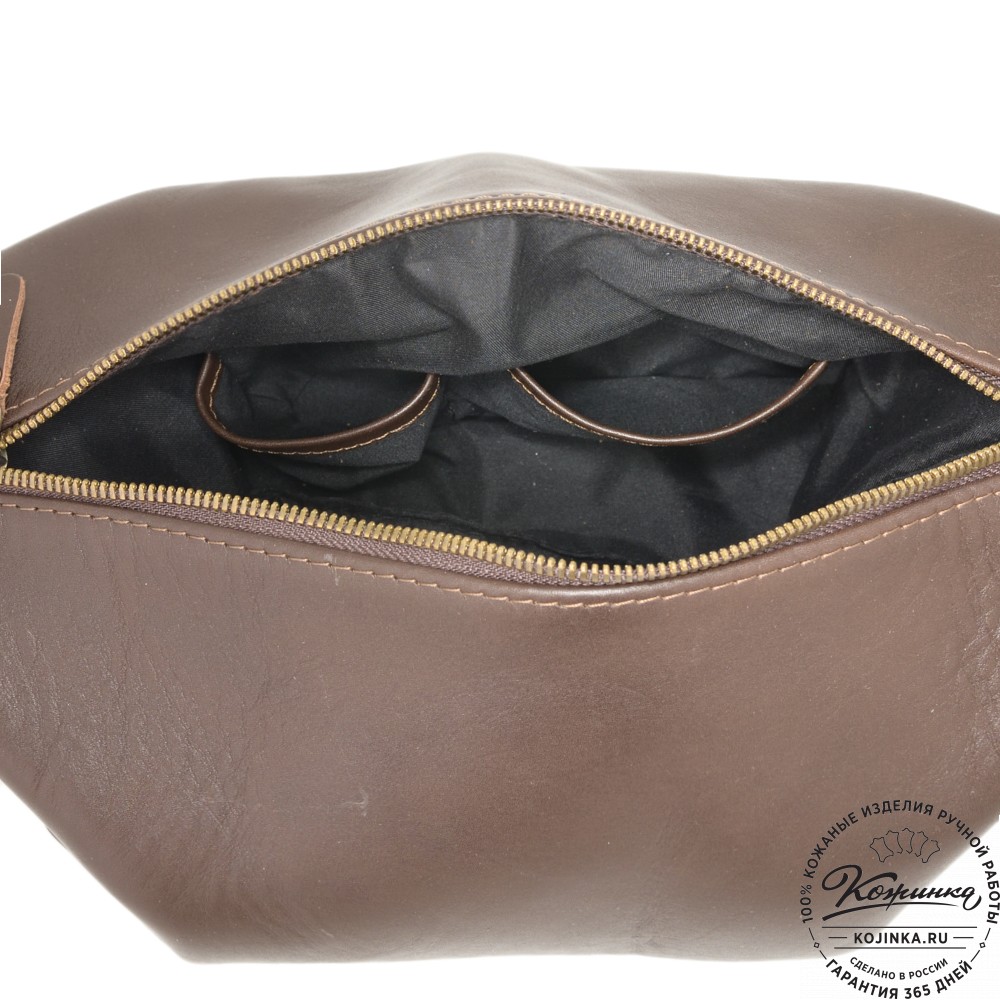 Женская кожаная сумка "Тойс" (коричневая)