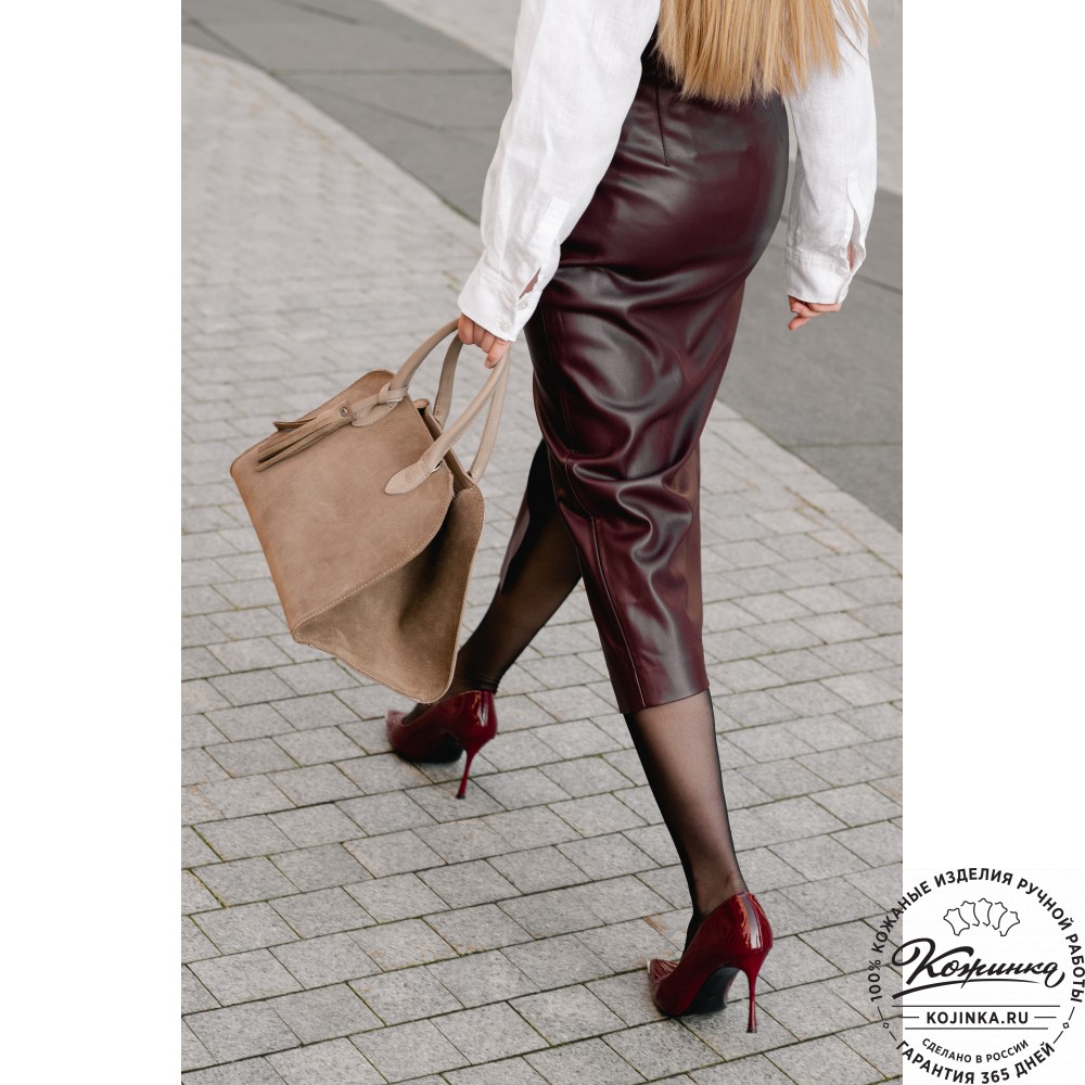 Женская кожаная сумка "Вирджиния" (рыжая)