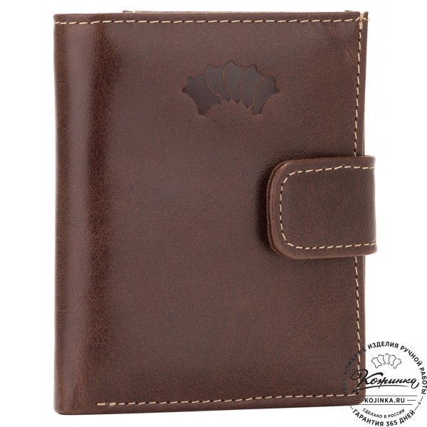Кожаное портмоне "Германия" (коричневое). фото 1