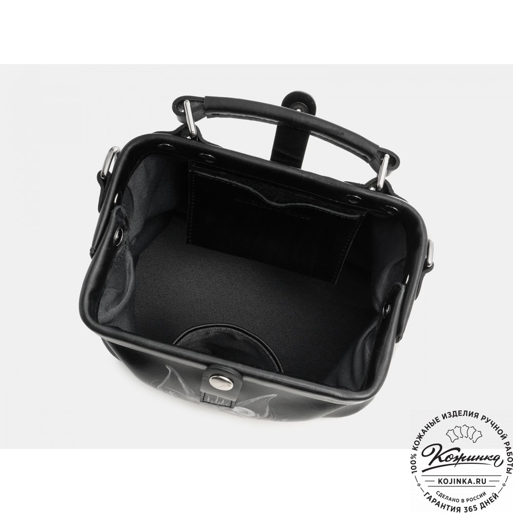 Сумка Фрейм "Волчица в цветах" (чёрная)