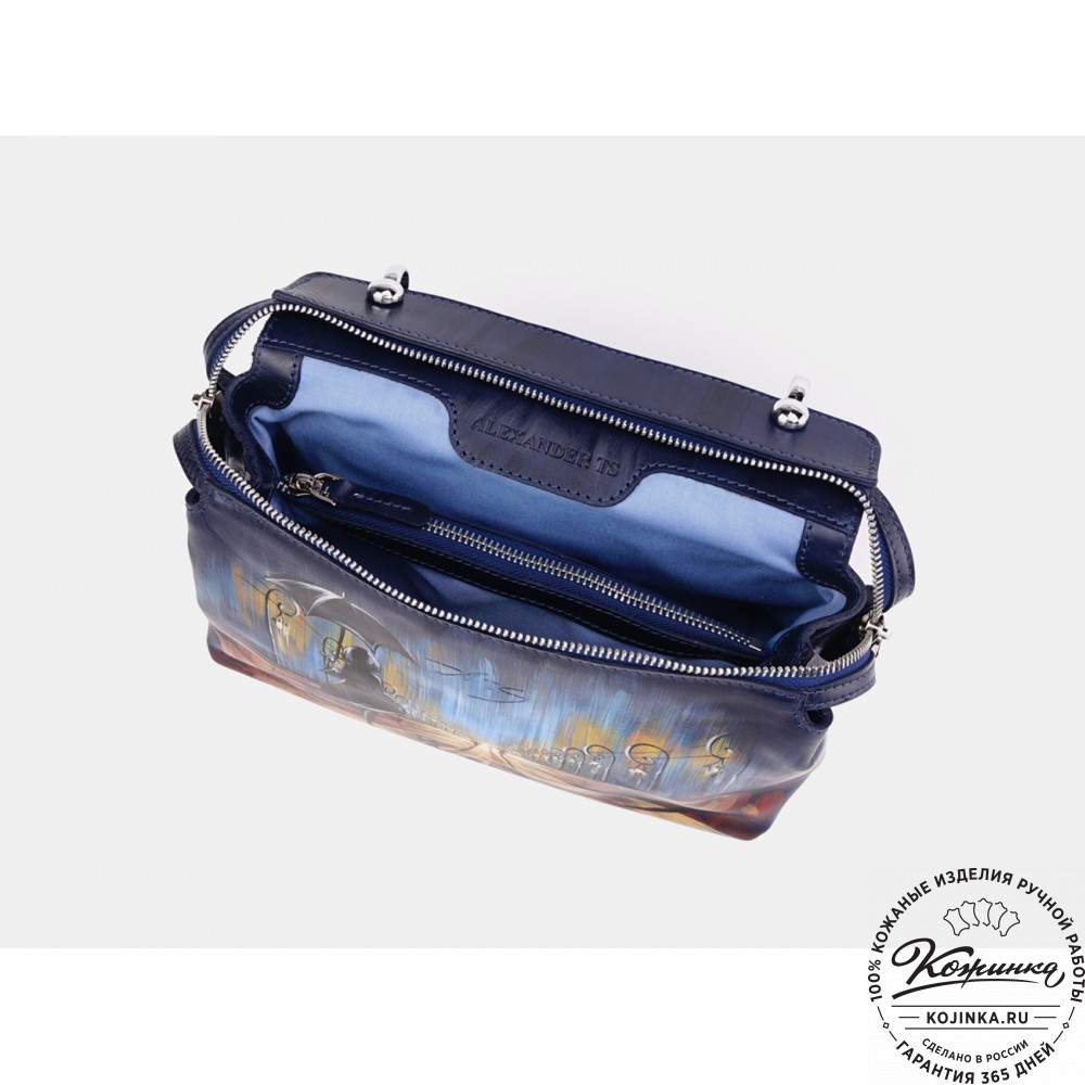 Женская кожаная сумка "Орнелла"  "Вечер в Париже"