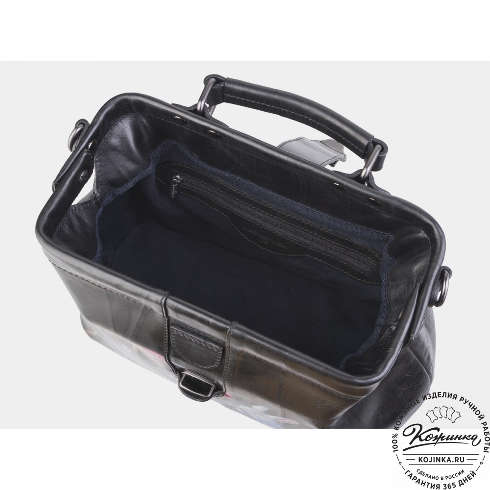 Сумка Фрейм Медиум "Алиса в стране чудес" (чёрная)