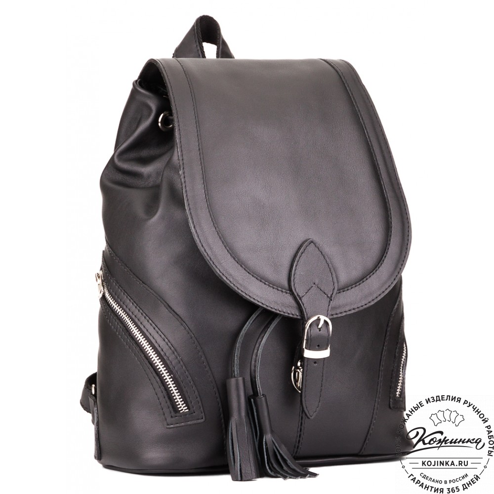 Кожаный рюкзак «Валлетта» (черный)