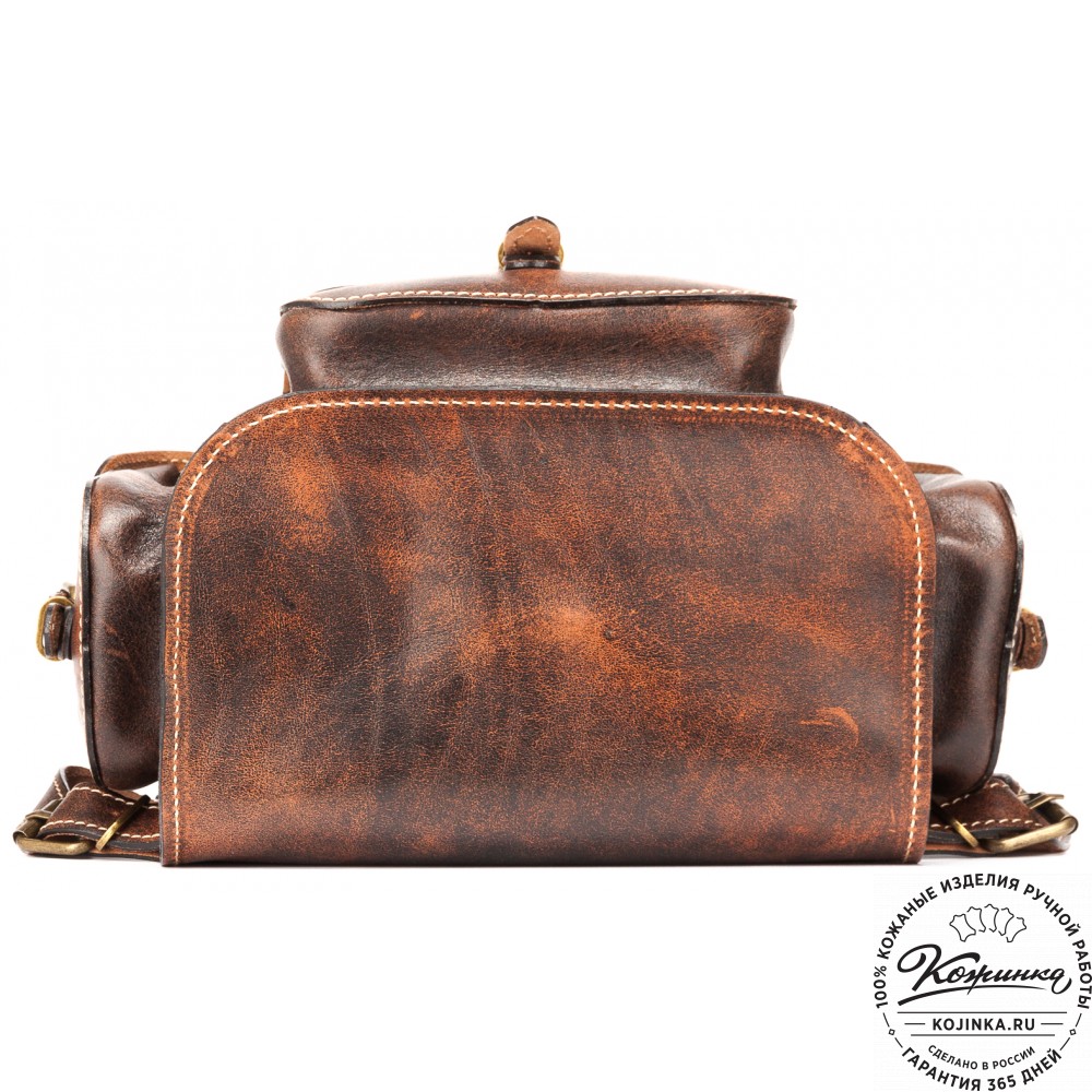 Кожаный рюкзак "Патриот" (коричневый эксклюзив)