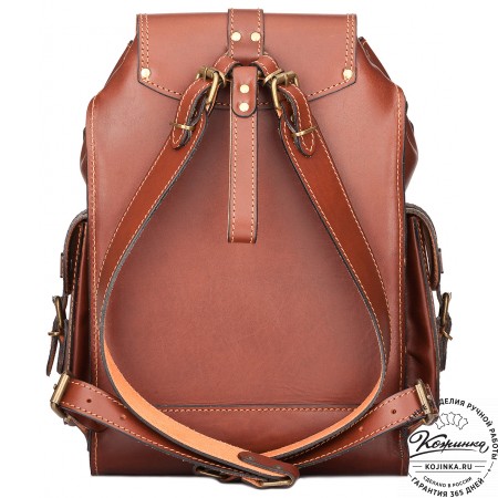 Кожаный рюкзак "Патриот" (коричневый)