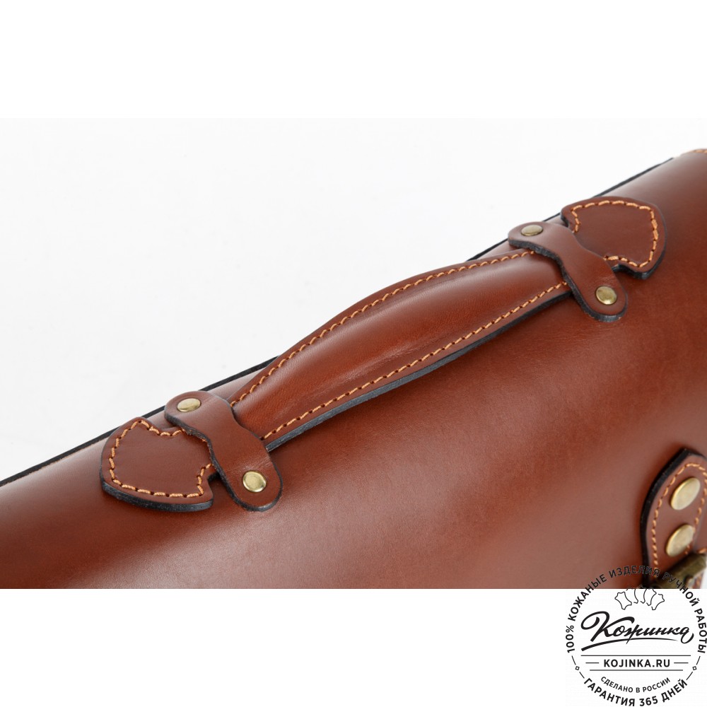 Кожаный портфель "Сатчел"  (коричневый)