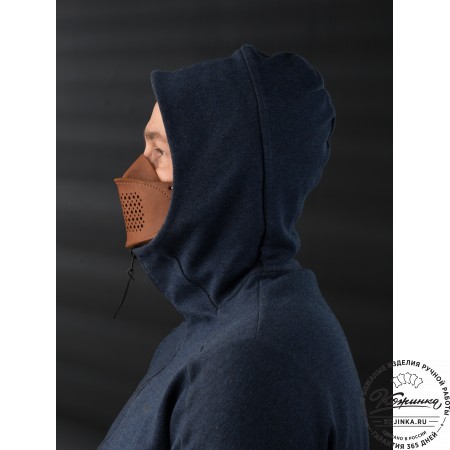 Кожаная маска Бампер (коричневая)